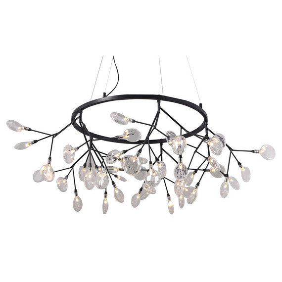 Подвесная светодиодная люстра Crystal Lux Evita SP45 D BLack/Transparent, фото , изображение 2